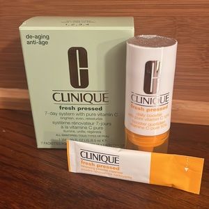 Clinique fresh pressed 7-day system with Vitamin C.